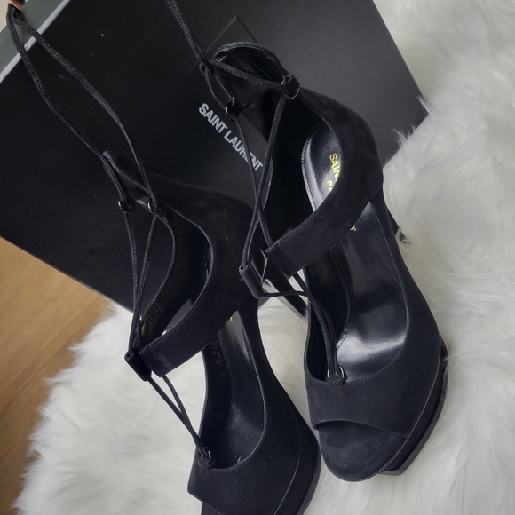 Saint Laurent lace up platform shoe - Picture 3 of 8